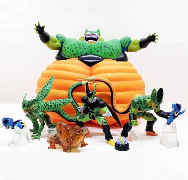 Bandai Dragon Ball Z Cell Figur Perfect Cell Erste Form, 7-teiliges Set, Actionfiguren - Bild 1