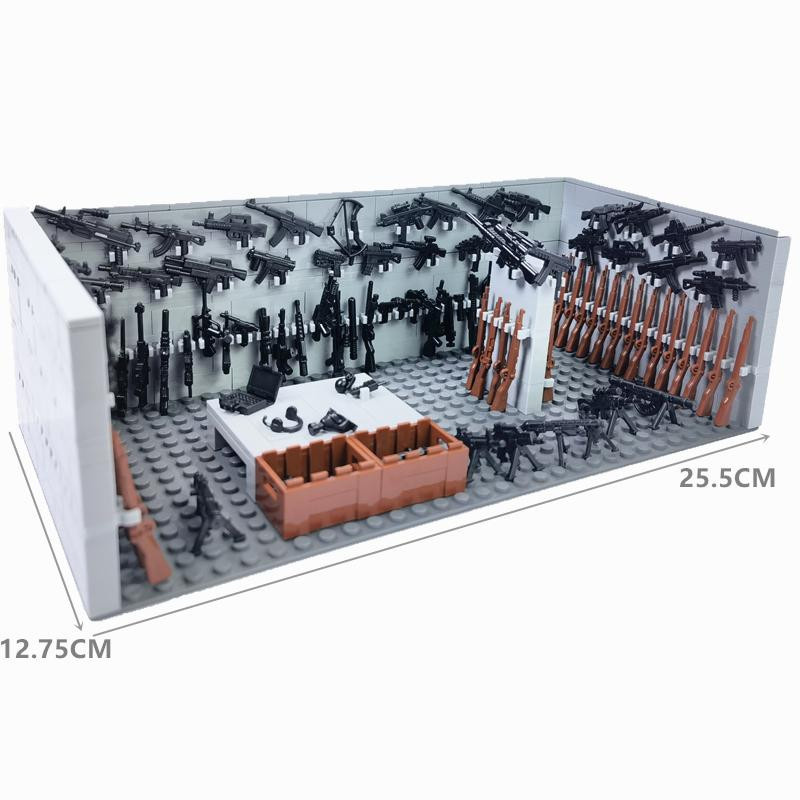 MOC WK2 Militärwaffen Haus Raum Bausteine Set, SWAT Soldat, ab 3 Jahren - Bild 1