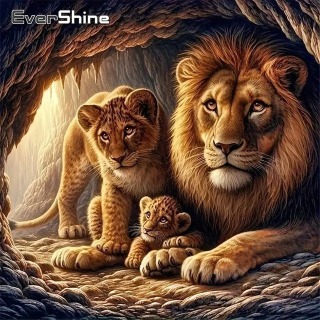 Evershine Diamant Malerei Löwe Tier, Mosaik, Bunt / Mehrfarbig - Bild 1