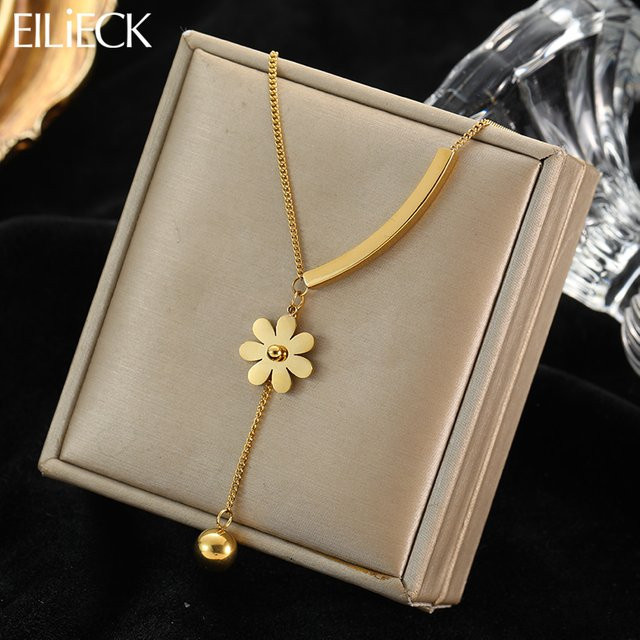 Eilieck Halskette Edelstahl, Gold, Damen - Bild 1
