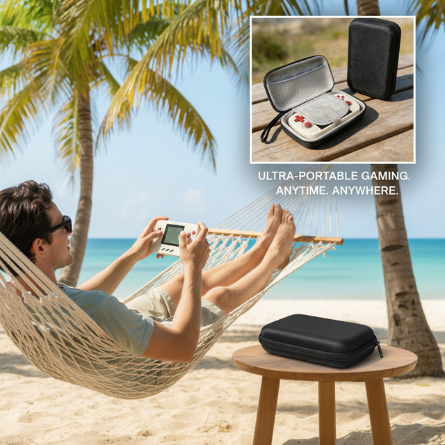 Stoßfeste Hartschalen-Aufbewahrungstasche aus PC für Ayaneo Pocket Air Mini Spielkonsole in Schwarz - Bild 1