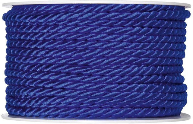 Halbach Kordel 4mm 5m Blau aus Acetat, Baumwolle und Polyester - Bild 1