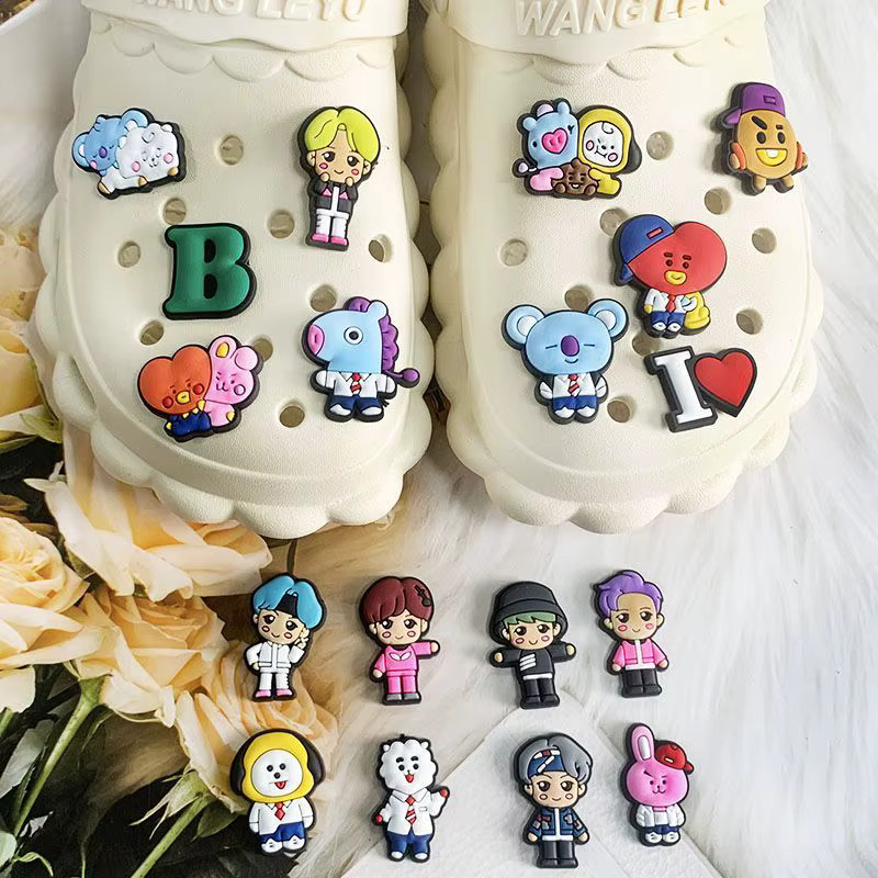LINE FRIENDS Schuhschnallen, BT21 Shooky Mang Cooky, Blumendekorationen - Bild 2