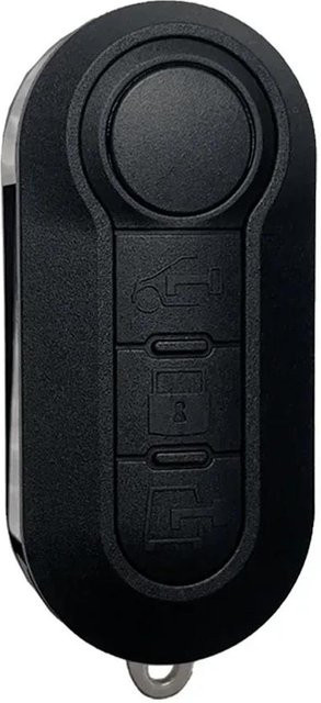SUPERKEY Klappbarer Autoschlüssel Gehäuse für Fiat 500 Doblo Bravo Ducato Qubo Grande Punto mit 2/3 Tasten in Schwarz von EMORPHO - Bild 1