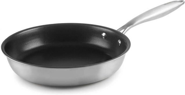 IBILI Triply Antihaftpfanne aus Edelstahl und Aluminium in Silber, Durchmesser: 20 cm, geeignet für Induktion - Bild 1