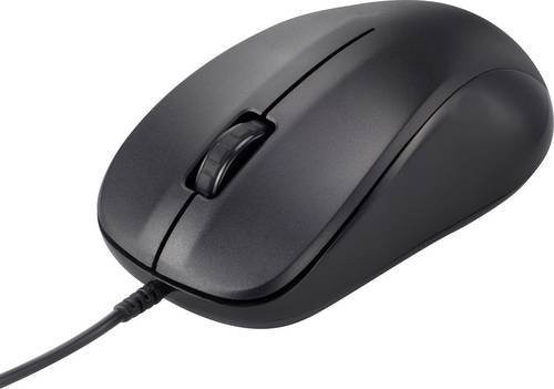 Optische USB-Maus Renkforce RF-WEM-110 in Schwarz mit 3 Tasten und 1000 dpi - Bild 1