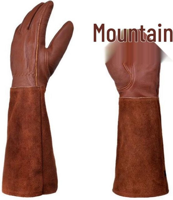 the BAY Handschuhe aus Schafsfell und Rindsleder in Braun, Anti-Stich und Anti-Schnitt für Garten, Imkerei und Schweißschutz, Größe M - Bild 1