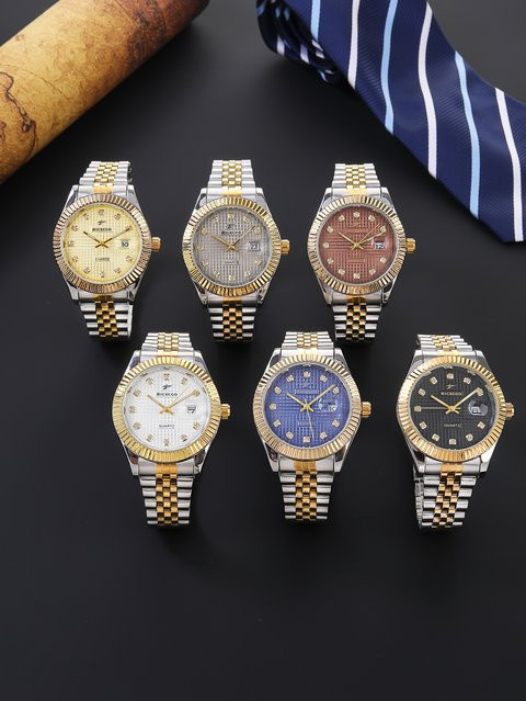 RICECGO Armbanduhr Quarz, Edelstahl, Diamant, Herren - Bild 1
