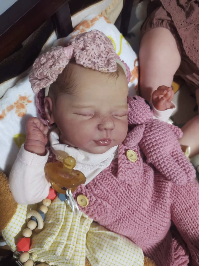 NPK Valentina Neugeborenen-Reborn-Puppe, 20 Zoll, ab 0 Jahre, Mehrfarbig - Bild 2
