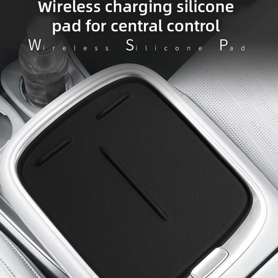 Drahtlose Silikon Lade-Matte für Leapmotor B10 2025 2026, Anti-Slip Mobile Wireless Charging Pad, Schwarz - Bild 2