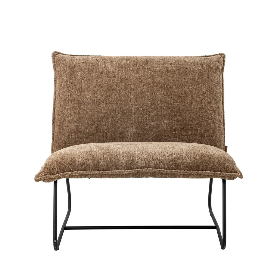 Bloomingville Lounge Sessel Cape in Braun mit Bouclé-Bezug im skandinavischen Look - Bild 1