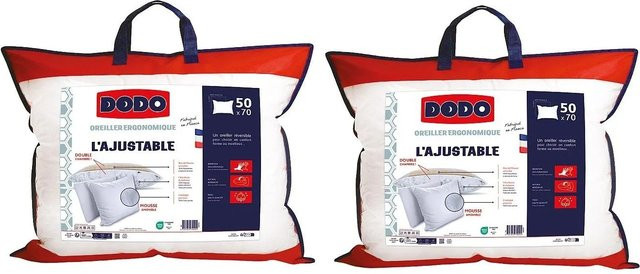 DODO CŒUR Kopfkissen aus Memory Foam in Weiß mit Perkal-Bezug, Breite: 70 cm - Bild 1