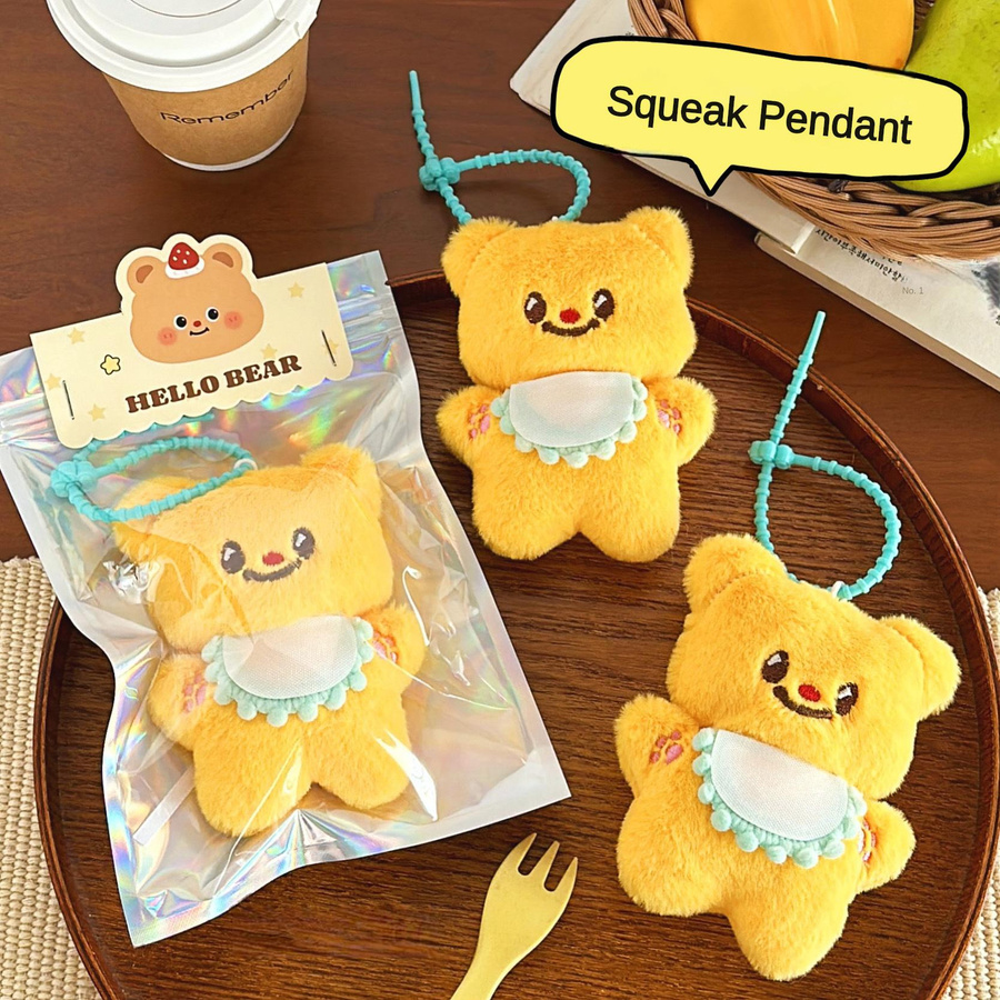 Süßer Cartoon-Lätzchen-Teddybär-Spielzeug-Schlüsselanhänger Plüsch-Hängedekoration Puppenautomat-Standpuppe - Bild 2