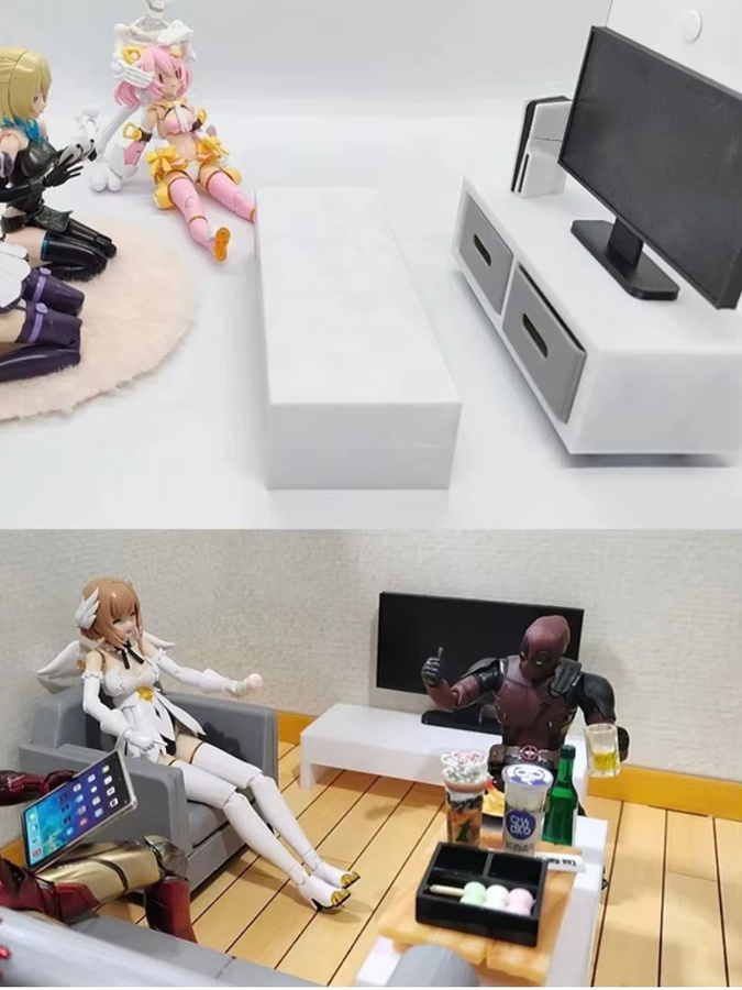 Kotobukiya Actionfiguren-Wohnzimmermöbel-Set, 1:12 Maßstab, Kunststoff - Bild 5