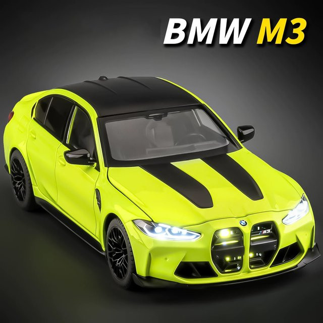 Maisto BMW M3 Automodell, 1:24, Metall, Gelb - Bild 1