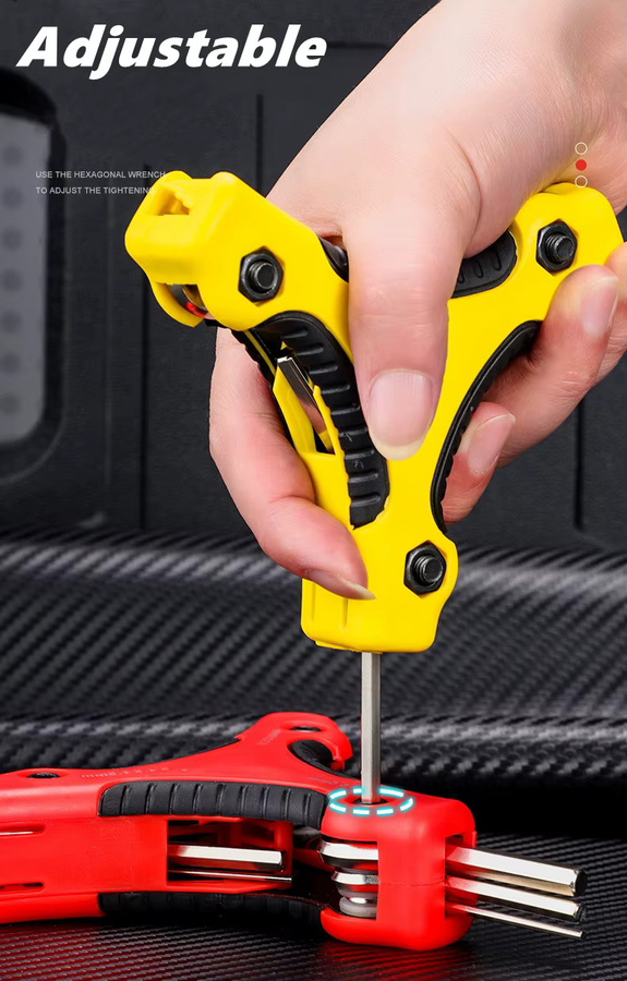NIUXIANG 9-in-1 Klapp-Inbusschlüsselsatz in Gelb, metrisch mit ergonomischem Griff - Bild 6