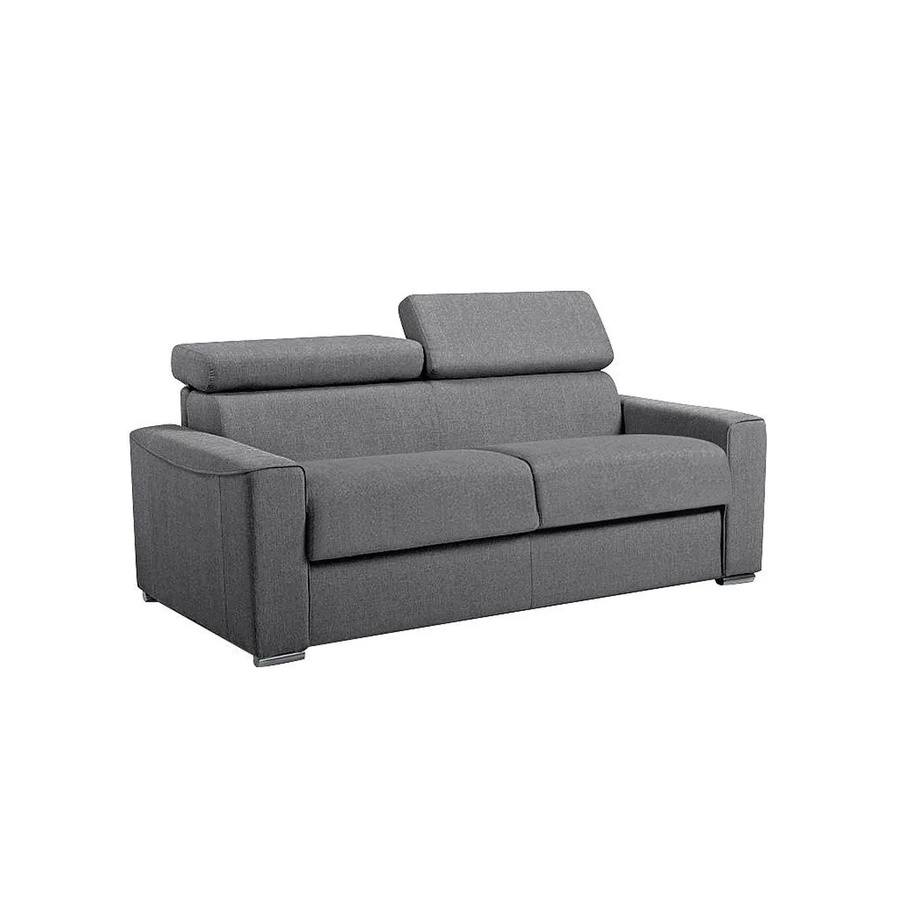 Schlafsofa Vizir von Vente-unique in Grau mit Stoffbezug und Schaumstofffüllung, Breite: 196 cm - Bild 2