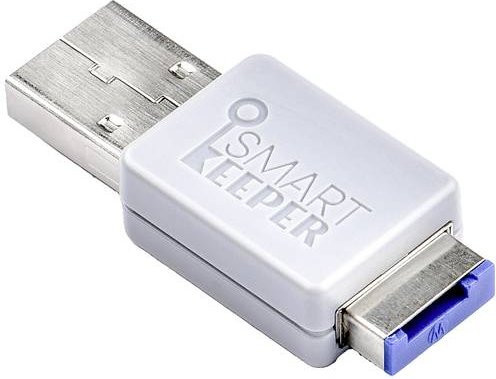 Smartkeeper USB Port Schloss OM03DB ESSENTIAL Lockable Flash Drive mit USB-A und USB-C in Blau - Bild 1
