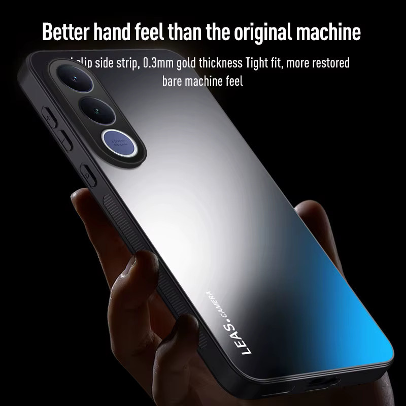 Stoßfeste AG Matte Handyhülle für Vivo V70 FE und Vivo V70 Elite aus TPU+PC in Schwarz und Orange - Bild 2