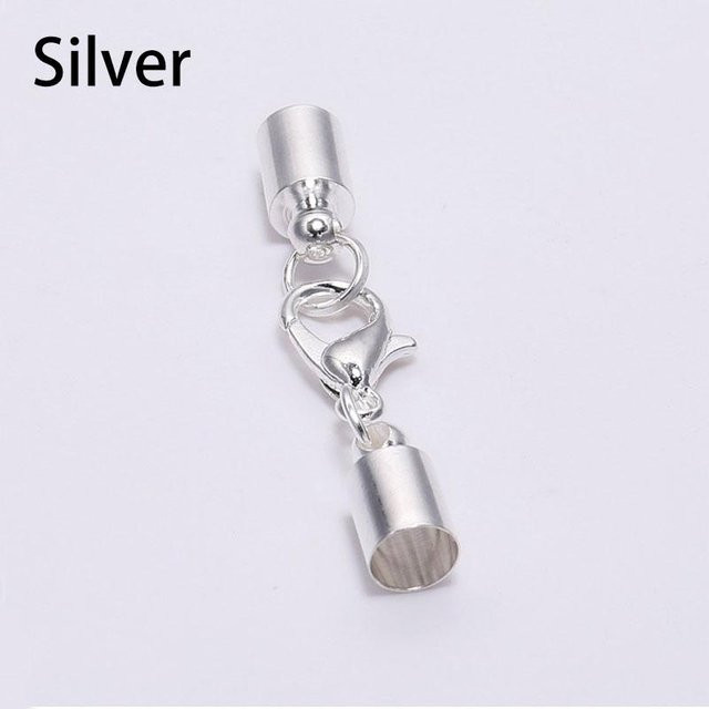 Armband Kette Lederband, 8mm, silber, Unisex - Bild 1
