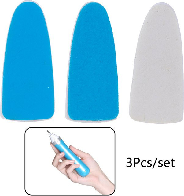HNKMP Ersatzköpfe für elektrische Nagel Feile, 3 Stück, Unisex - Bild 1