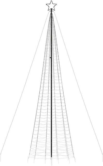 vidaXL LED Weihnachtsbaum mit 1534 LEDs in Warmweiß, 500 cm Höhe, inklusive Erdspießen, Artikelnummer 4016404 - Bild 1