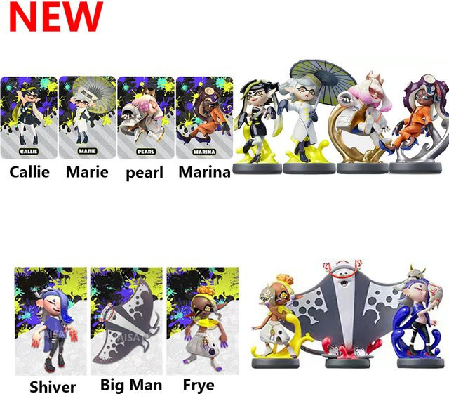 Bandai Splatoon Shiver Big Man Frye Pearl Marina Callie Marie NFC-Tag-Karte, Sammelkarte, Zubehör - Bild 1