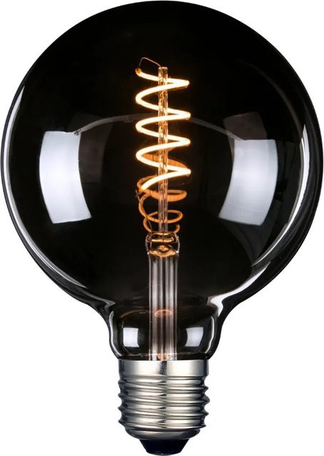 LUXULA LED Filament Leuchtmittel Spiral Globe E27 Dimmbar Warmweiß Schwarzglas Kugelform - Bild 1