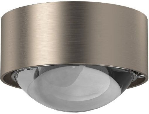 Top Light Puk Mini One LED-Deckenleuchte in Nickel matt mit klarer Glaslinse und warmweißem Licht (2700K) - Bild 1