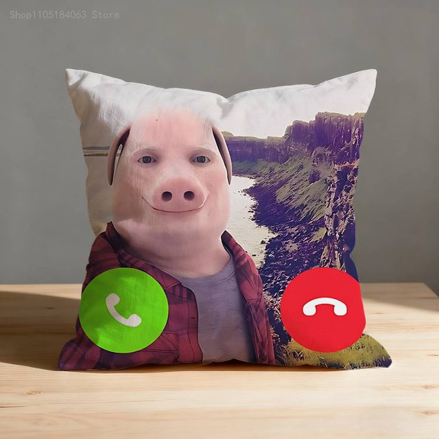 JMG Clothing John Pork Kissenbezug mit Grafikprint, Mehrfarbig, B/B/H: 45 x 45 x 1 cm - Bild 1