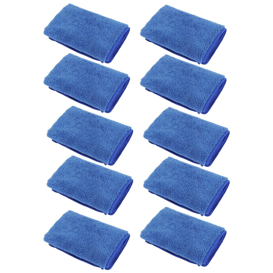 10er Set mfySpace Saugfähige Mikrofaser Handtücher Blau, B/B: 30 x 30 cm - Bild 2