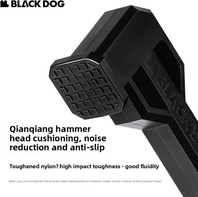 BLACKDOG Multifunktionaler Campinghammer für Zelte und Erdnägel in Schwarz - Bild 1