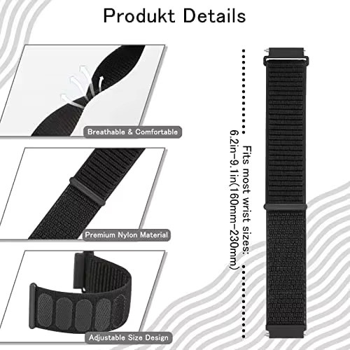 Uhrenarmband Nylon, 18 mm, für Huawei Watch GT6-5-4 41 mm, Unisex - Bild 5