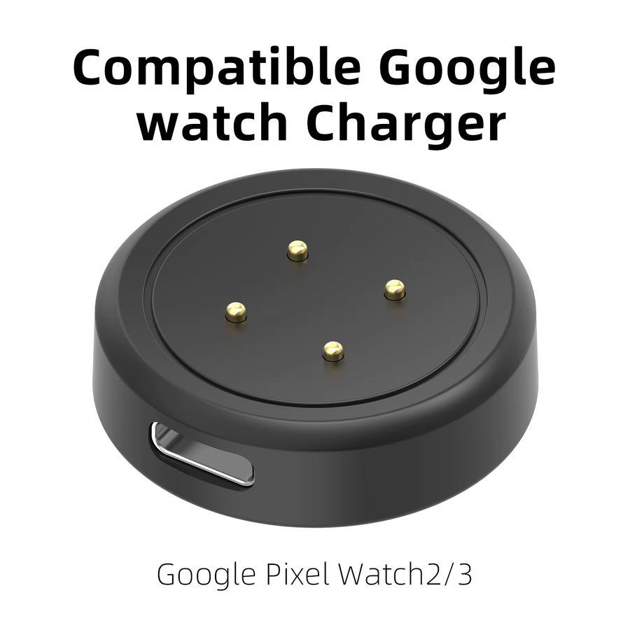 Google Smartwatch-Ladegerät, Silikon, Schwarz, Pixel Watch 3/2 - Bild 5