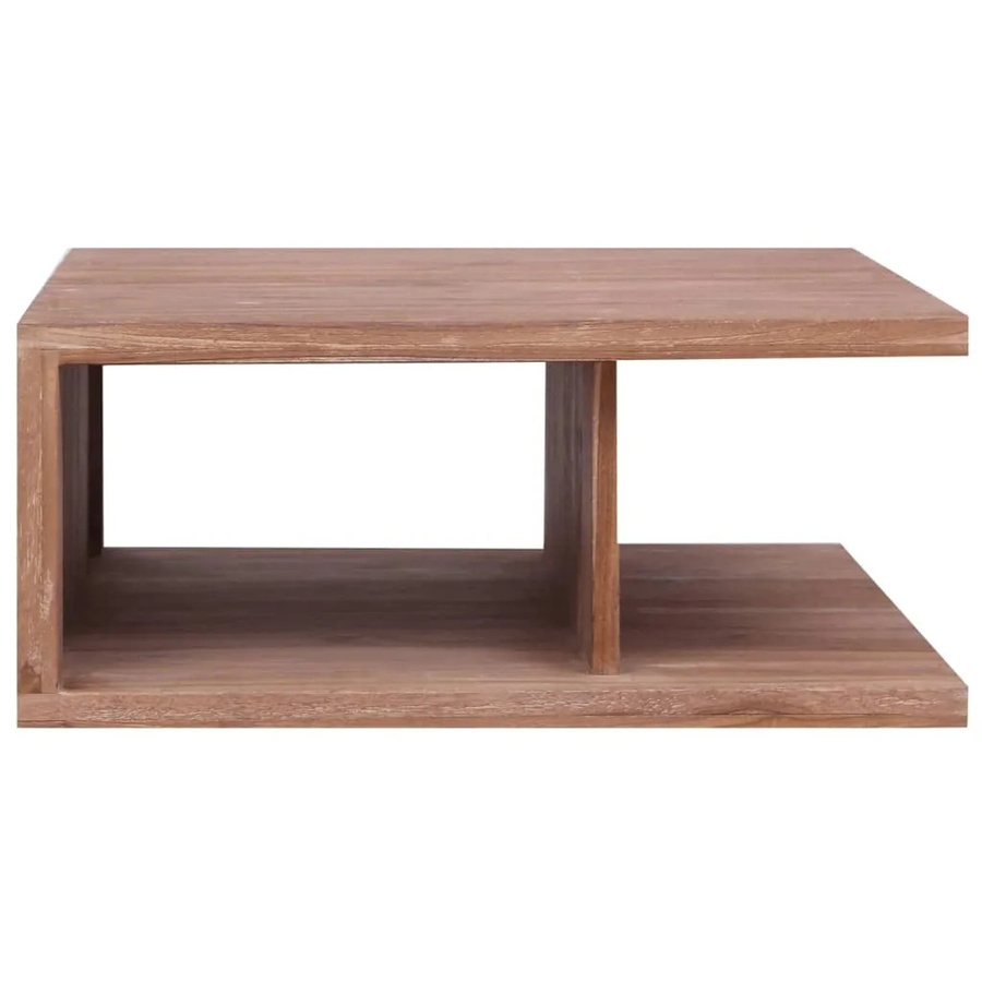 vidaXL Couchtisch aus Massivholz Teak in Braun, B/T/H: 70 x 70 x 30 cm - Bild 2