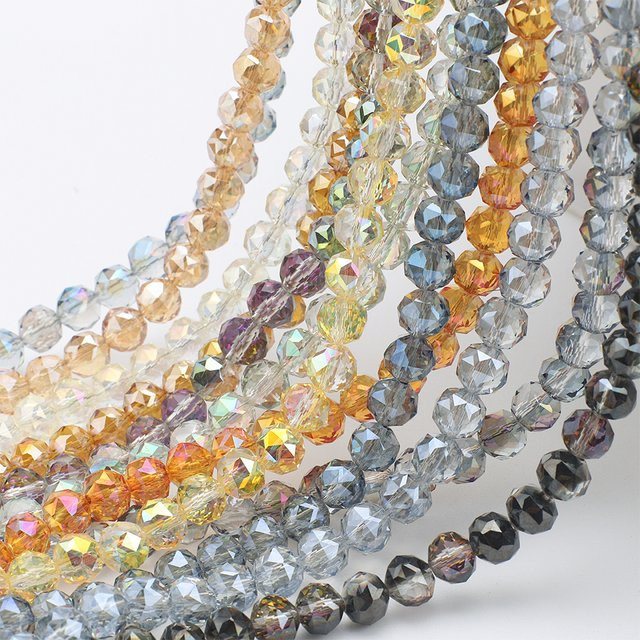 YUANZHIRUN Abstandsperlen Kristallglas, 8mm, Bunt, Unisex - Bild 1