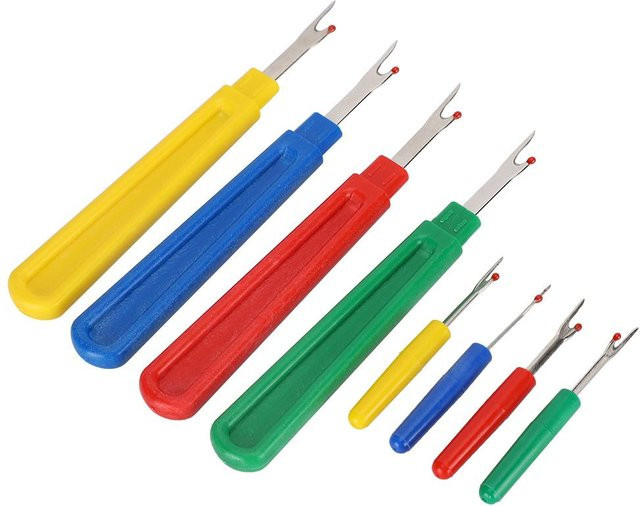 8er Set Nahttrenner mit farbigem Griff für Handnähen und Kreuzstich DIY Werkzeug - Bild 1