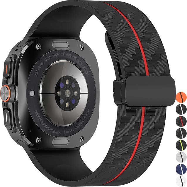 CHIICSMART Sportarmband Silikon, Schwarz, Samsung Galaxy Watch 47 - Bild 1
