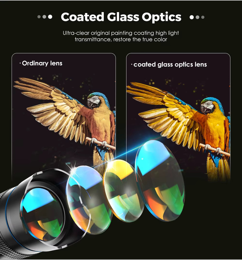 Apexel Professionelles 36x Tele-Zoom-Kameraobjektiv für iPhone und Samsung Smartphones in Schwarz - Bild 2