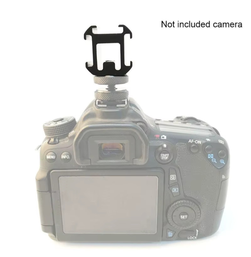 RG Cold Shoe Mount Adapter Kameraaufsatz in Schwarz für DSLR-Kameras, LED-Videoleuchten, Mikrofone und Monitore - Bild 3