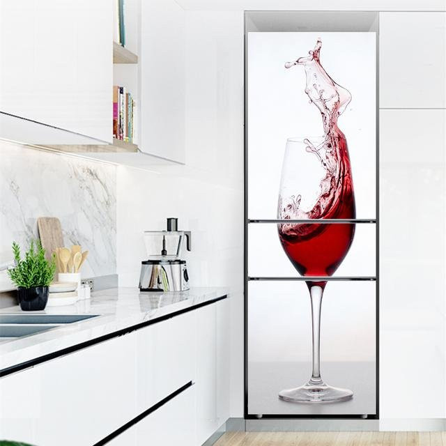 Sticker House Kühlschrank Aufkleber mit Obst-Motiv, Abnehmbare Dekoration für Küche und Gefrierschrank, Mehrfarbig, B: 60 cm, H: 150 cm - Bild 1