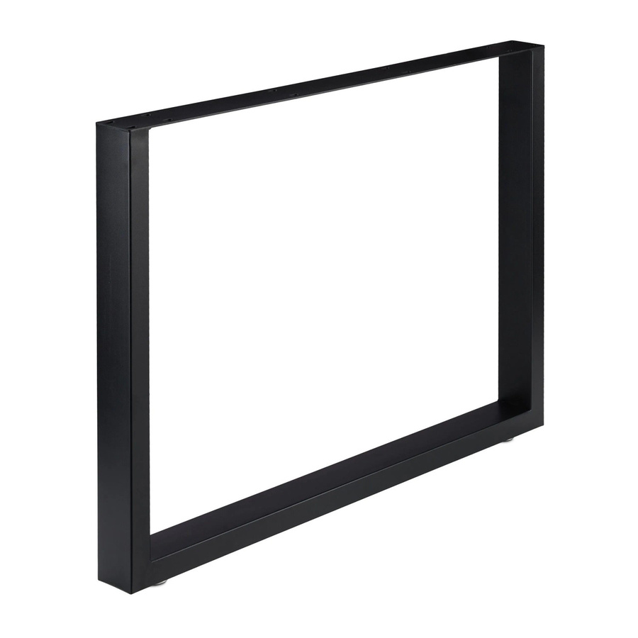Relaxdays 2er Set Tischkufen aus Stahl in Schwarz Matt mit Antirutsch-Funktion B/T/H: 100 x 72 cm - Bild 2