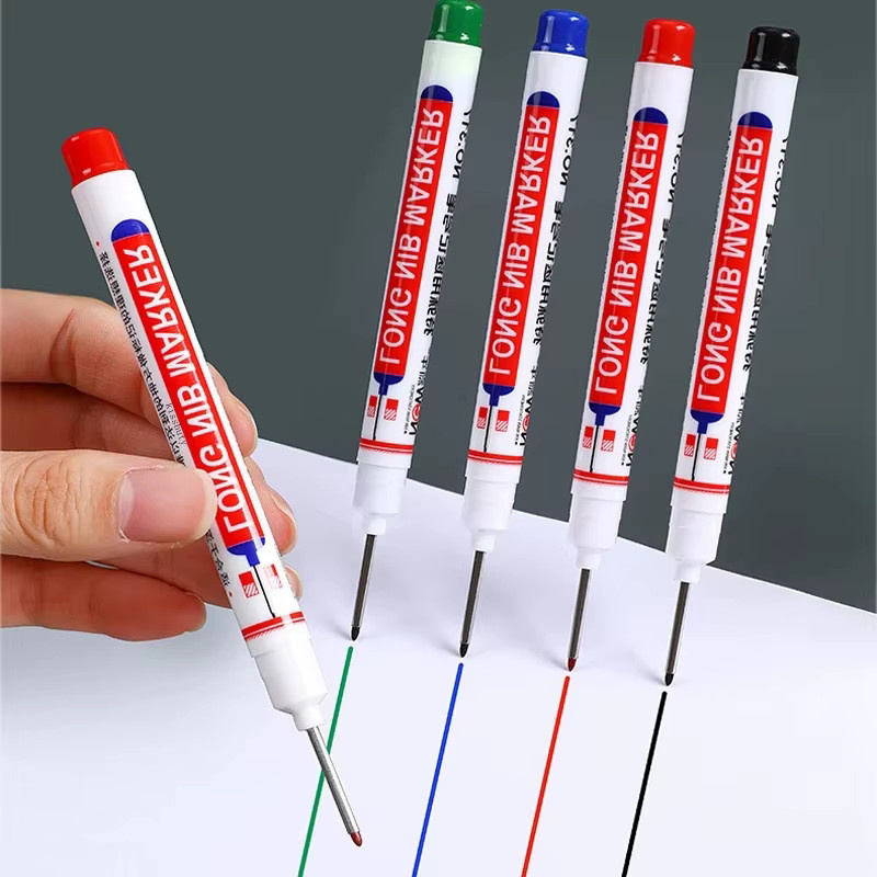 Mehrzweck-Tieflochmarker mit langem Stift, permanenter Tintenmarker in Rot, Schwarz, Blau und Weiß, 20 mm - Bild 2