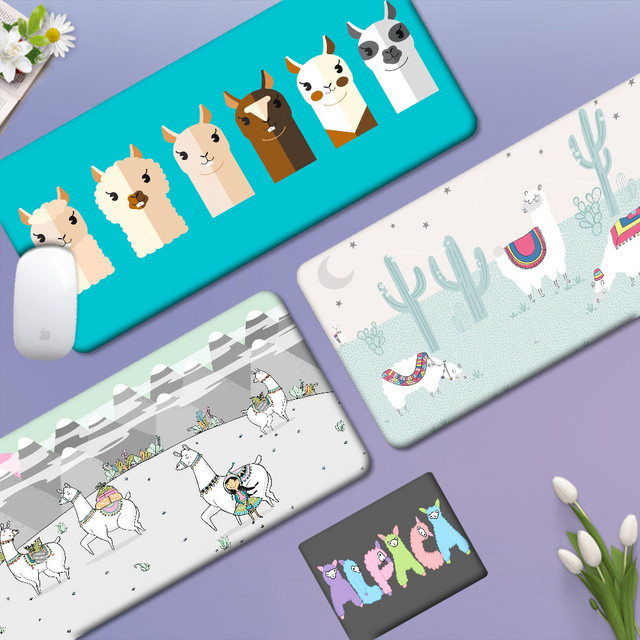 Lama Alpakas Custom Skin Tischmatte Multicolour Mousepad für PC und Tastatur - Bild 1