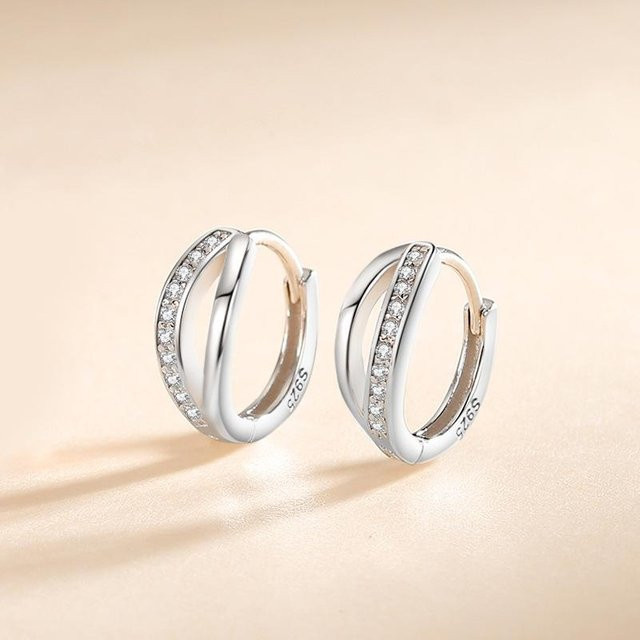 Ohrringe Sterlingsilber, Diamant, Damen - Bild 1