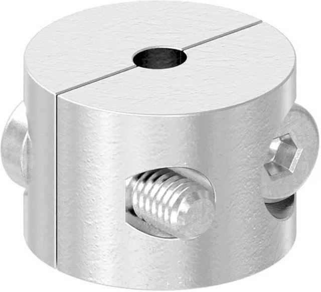 FeNau Rundklemme aus Edelstahl V4A für Seil Ø 3 mm, 2-teilig, Silber - Bild 1
