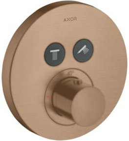 Hansgrohe ShowerSelect UP-THM Fertigmontageset Duschthermostat mit 2 Anschlüssen, rund, brushed red gold - Bild 1