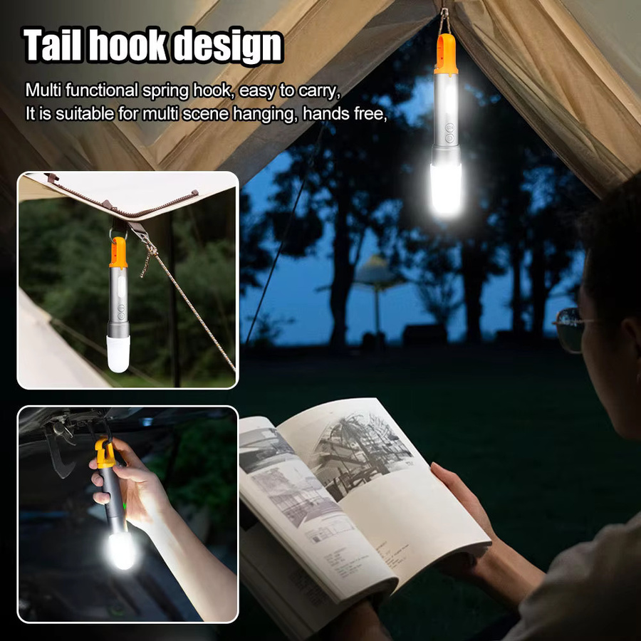Alonefire USB aufladbare LED Taschenlampe mit High Power Zoom und RGB-Farbmodus für Outdoor, Camping und Angeln - Bild 3