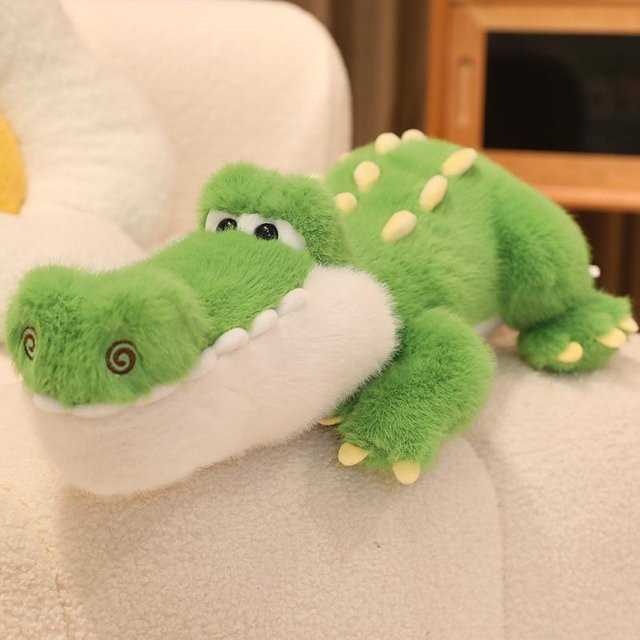 Yiran Health & Beauty Krokodil Plüschkissen, Grünes Kuscheltier, 50cm - Bild 1