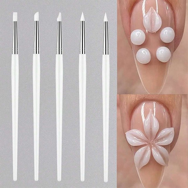 South Moon Nagelbürsten-Set, 5-teilig, Weiß, Unisex - Bild 1